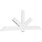 Ekena Millwork Kennewick Architectural Grade PVC Gable Bracket, 96"W x 32"H x 2"D x 6"F, 8/12 Pitch GBP096X32X0206KEN00 - alternate 1